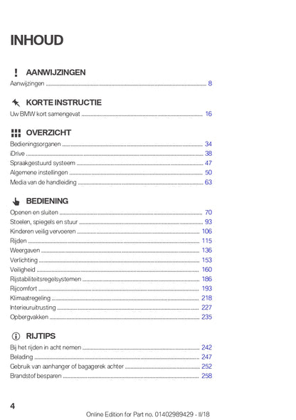 2018 BMW X2 Owner's Manual | Dutch