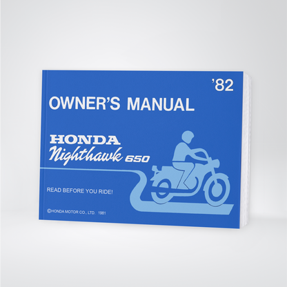 1982 Honda Nighthawk 650 Owner's Manual | English