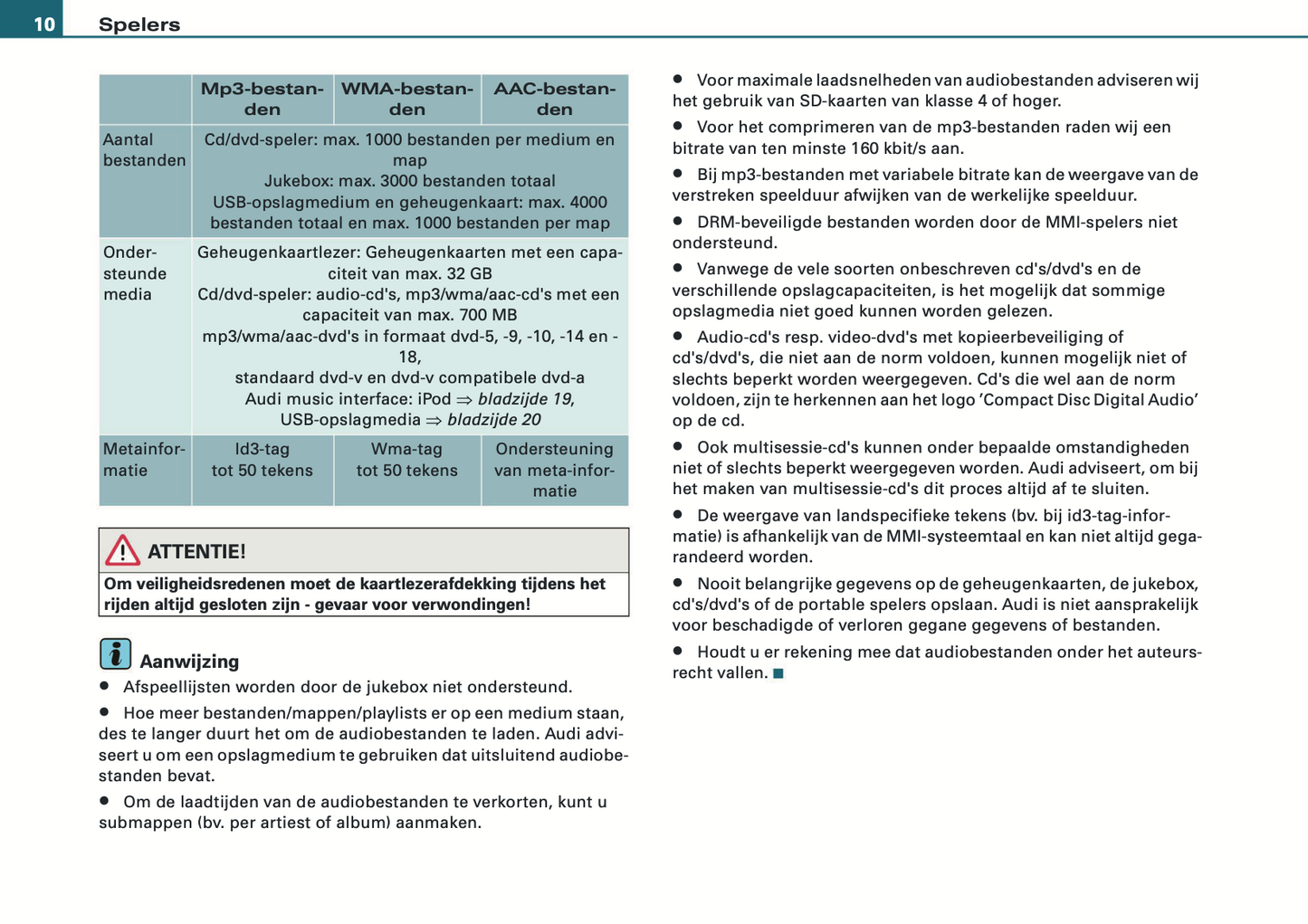 2008-2010 Audi MMI Navigatie Plus Infotainment Handleiding | Nederlands