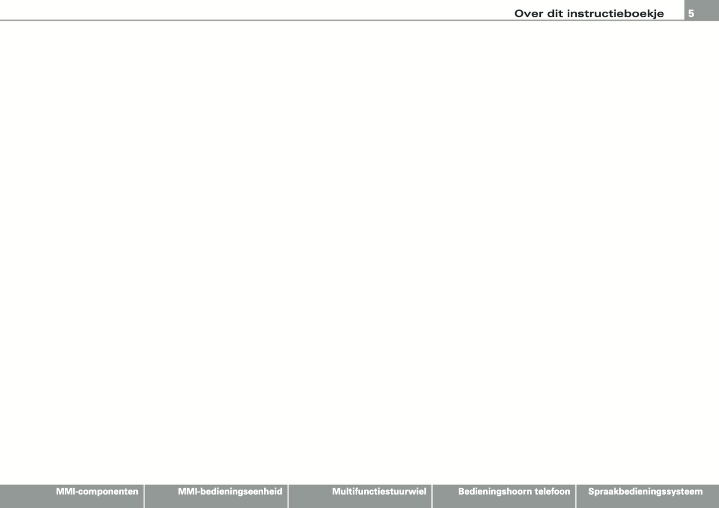 2008-2010 Audi MMI Navigatie Plus Infotainment Handleiding | Nederlands