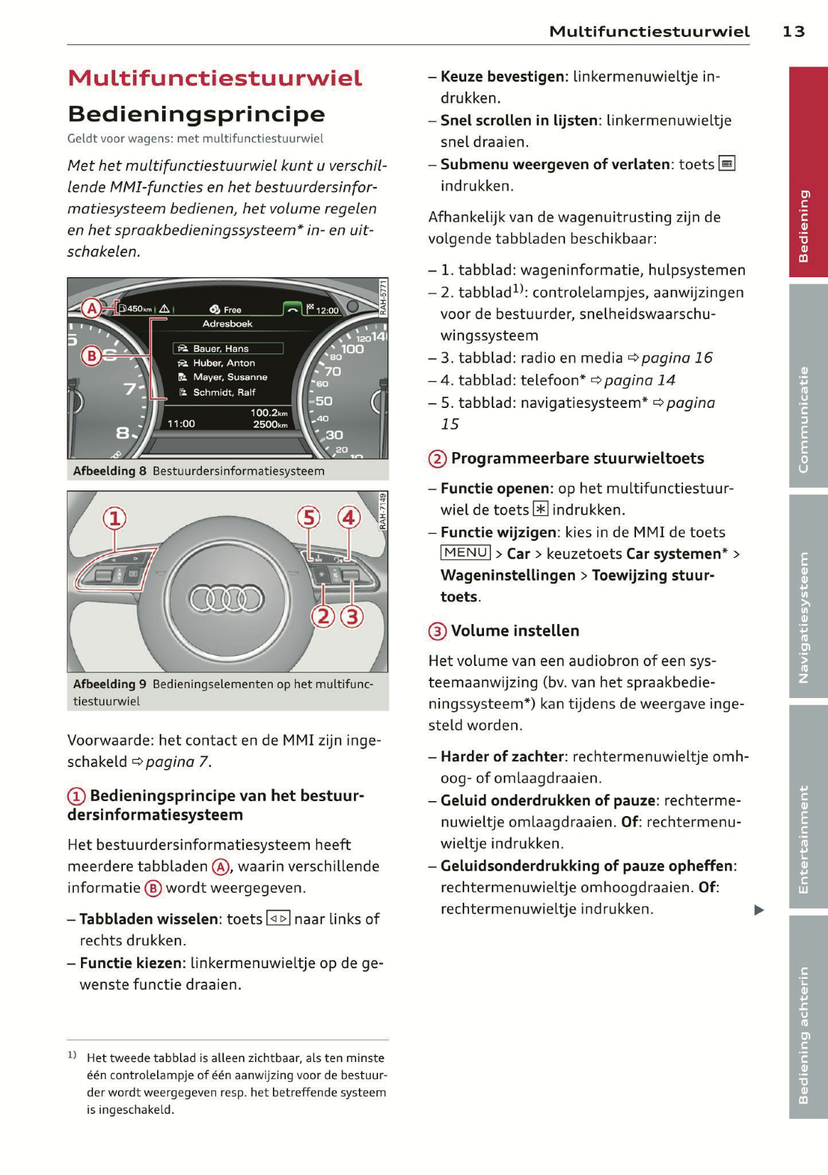 2014 Audi MMI Navigatie Plus Infotainment Handleiding | Nederlands