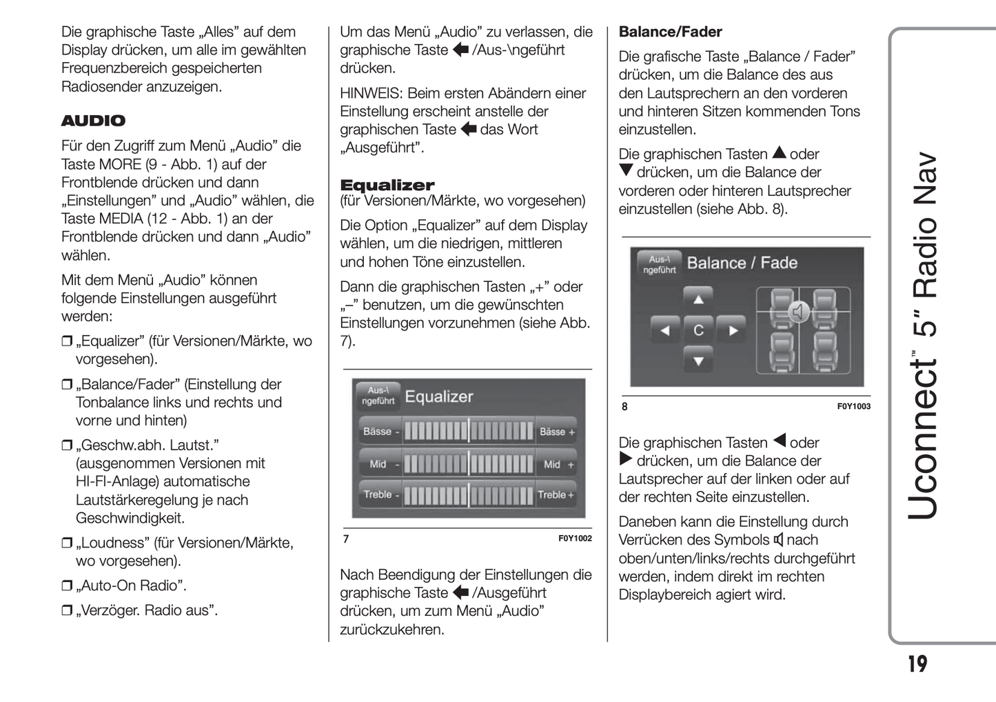 2014-2015 Fiat Ducato Uconnect 5.0 Radio Nav Manual | German