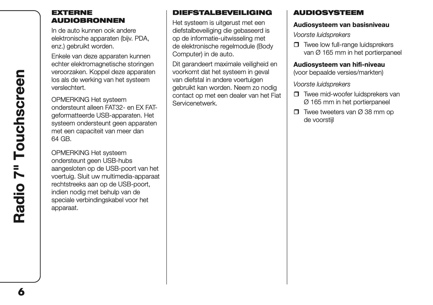 2023 Fiat Panda Uconnect 7.0 Infotainment Manual | Dutch