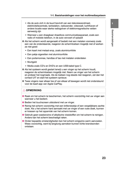 2023-2024 Lexus LBX Infotainment Manual | Dutch