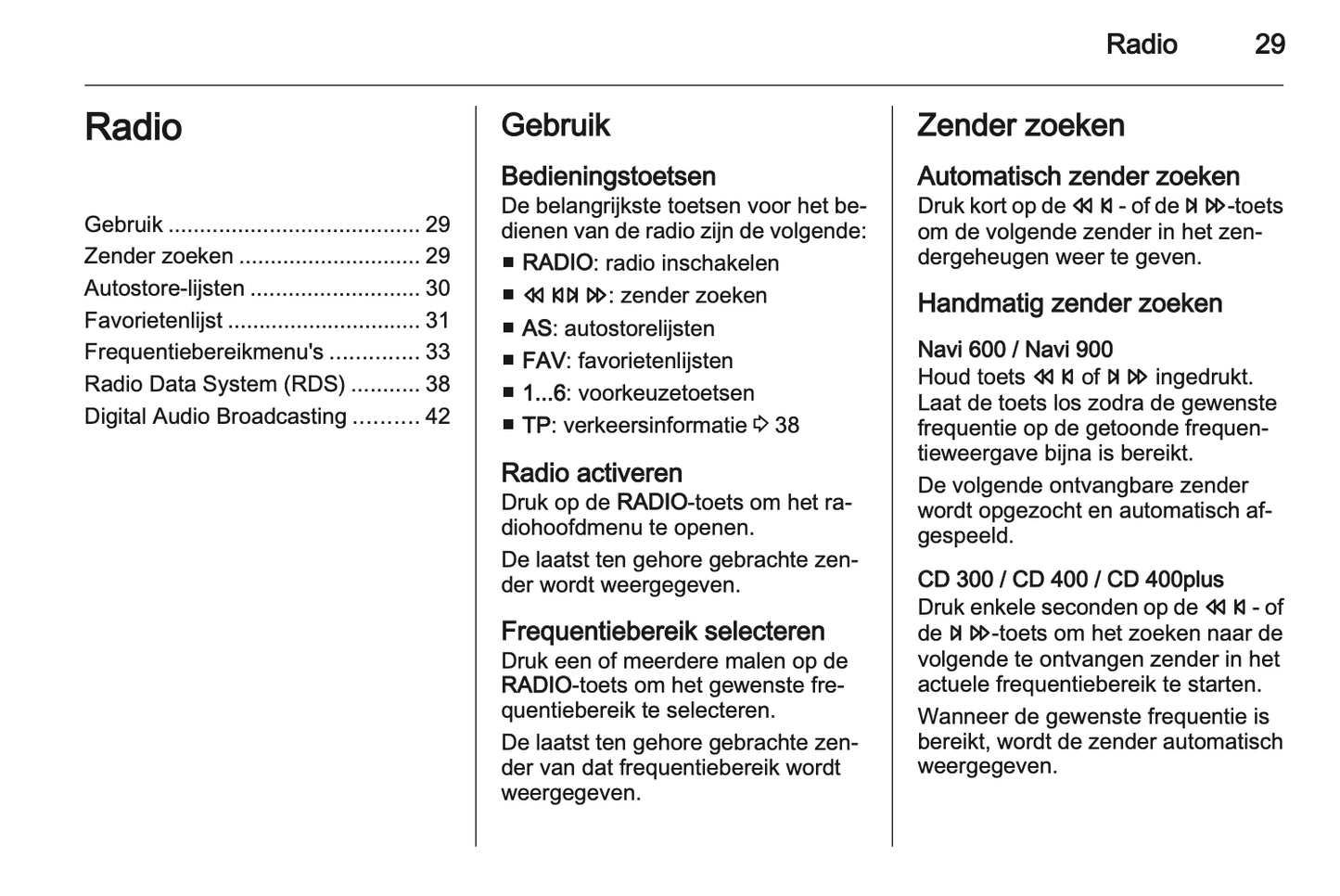 2013 Opel Zafira Tourer Infotainment Handleiding | Nederlands