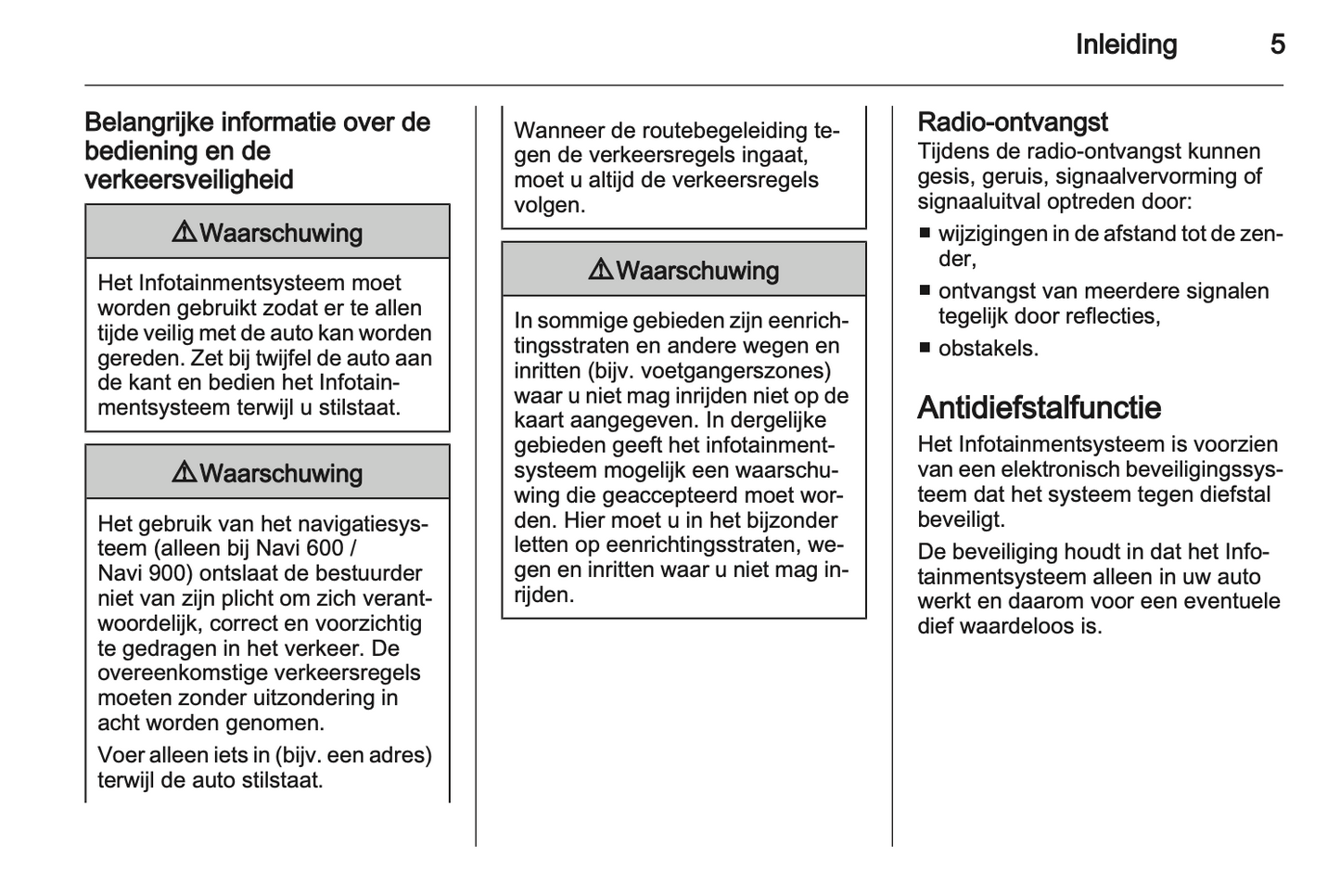 2013 Opel Zafira Tourer Infotainment Handleiding | Nederlands