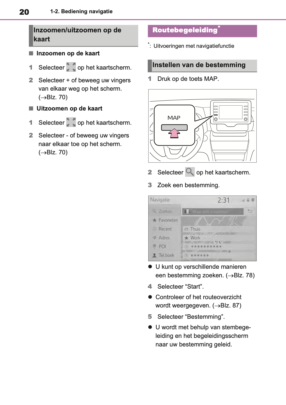 2021-2023 Toyota Yaris Cross/Yaris Cross Hybrid Navigatie Handleiding | Nederlands