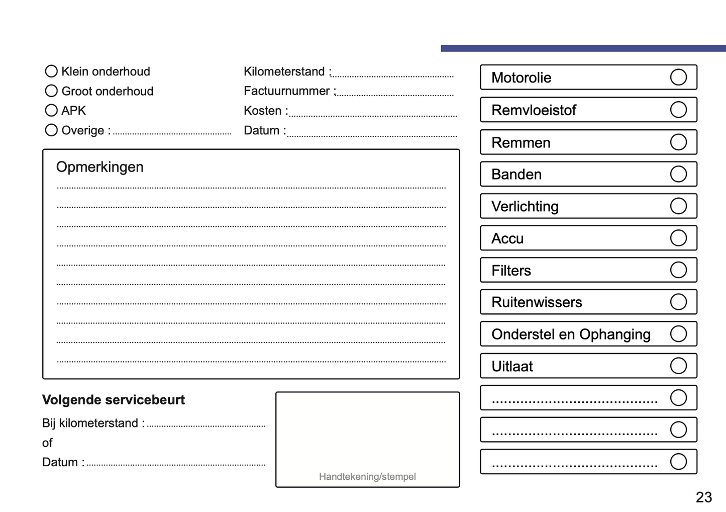 BMW Onderhoudsboekje | Nederlands