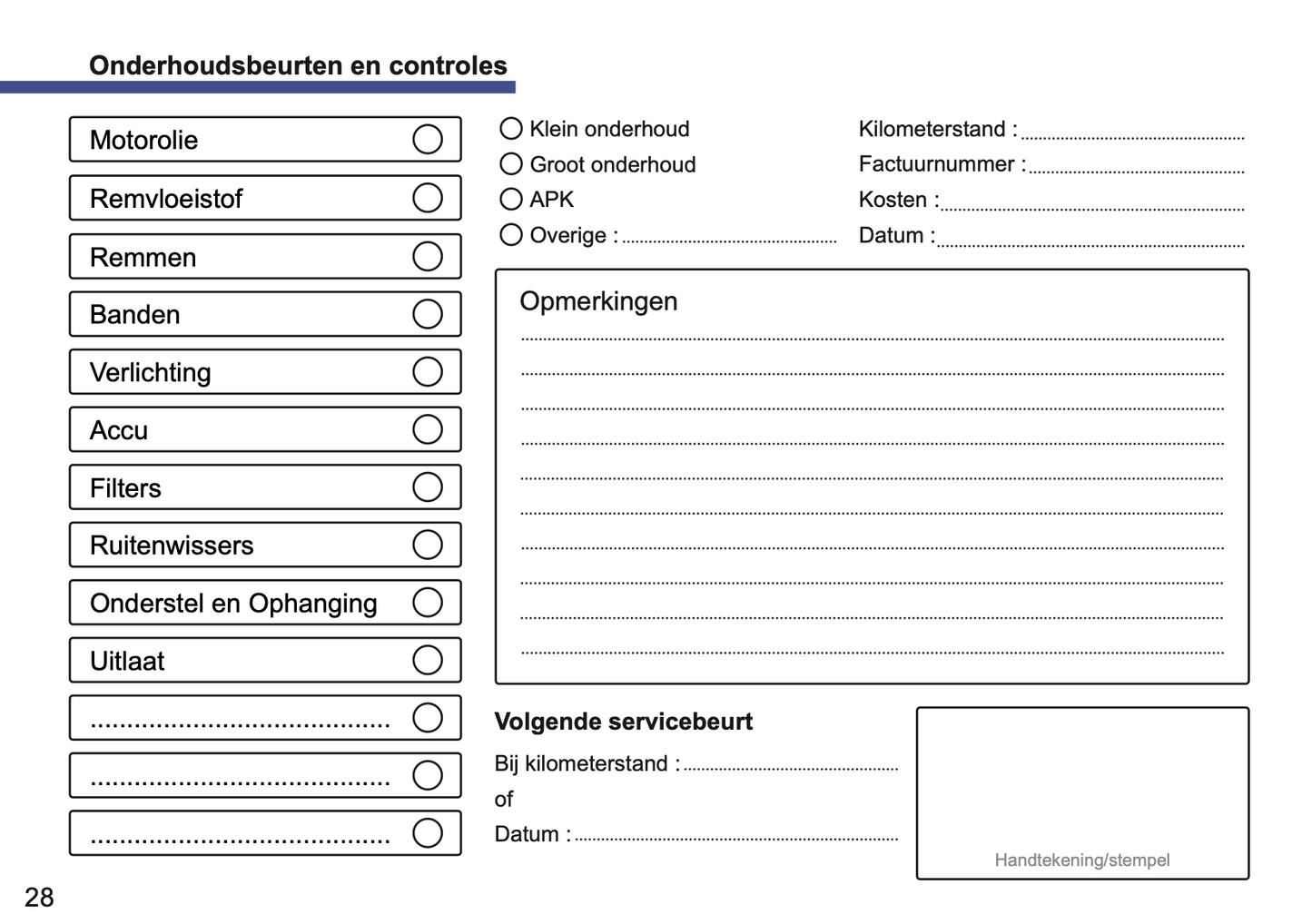 BMW Onderhoudsboekje | Nederlands