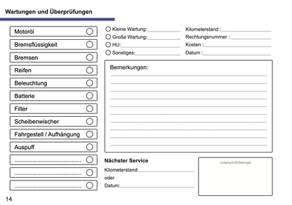 Renault Maintenance Book | German