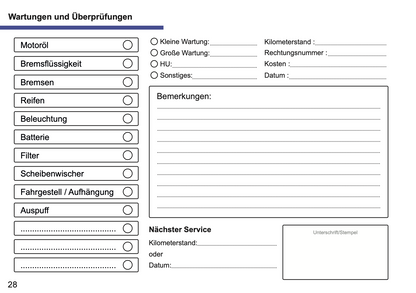 Seat Maintenance Book | German