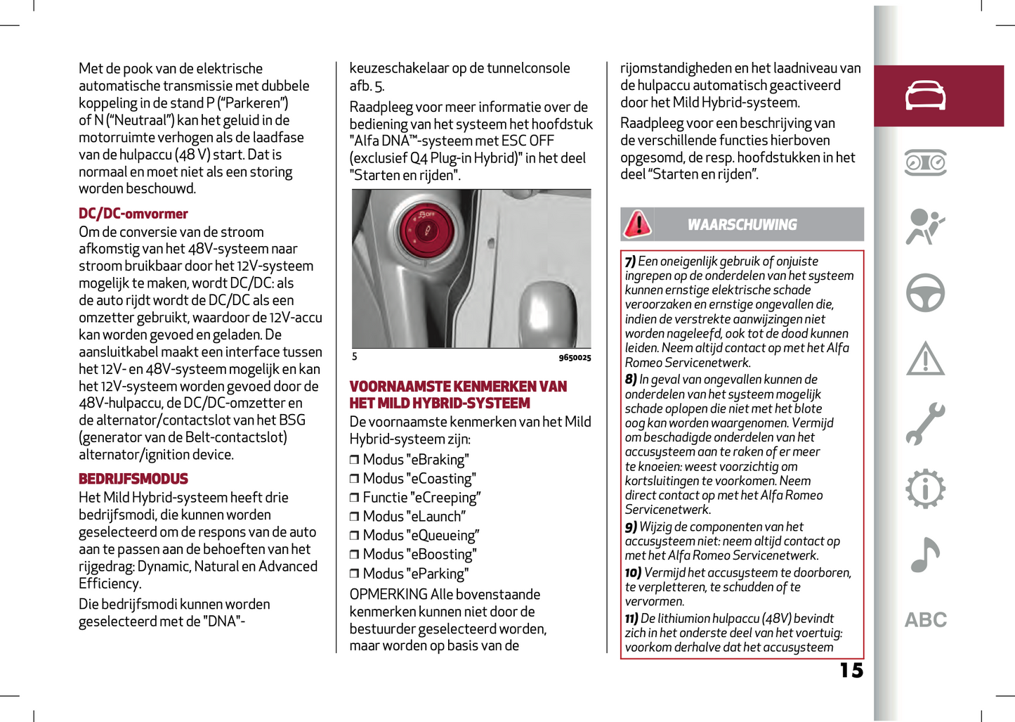 2024 Alfa Romeo Tonale Gebruikershandleiding | Nederlands