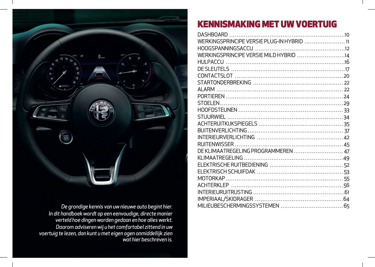 2024 Alfa Romeo Tonale Gebruikershandleiding | Nederlands