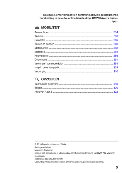 2018 BMW 2 Series Active Tourer Plug-in-Hybrid Owner's Manual | Dutch