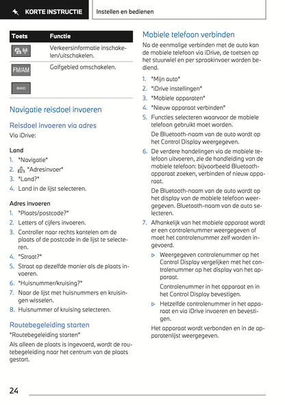 2022 BMW X1 Plug-in-Hybrid Owner's Manual | Dutch