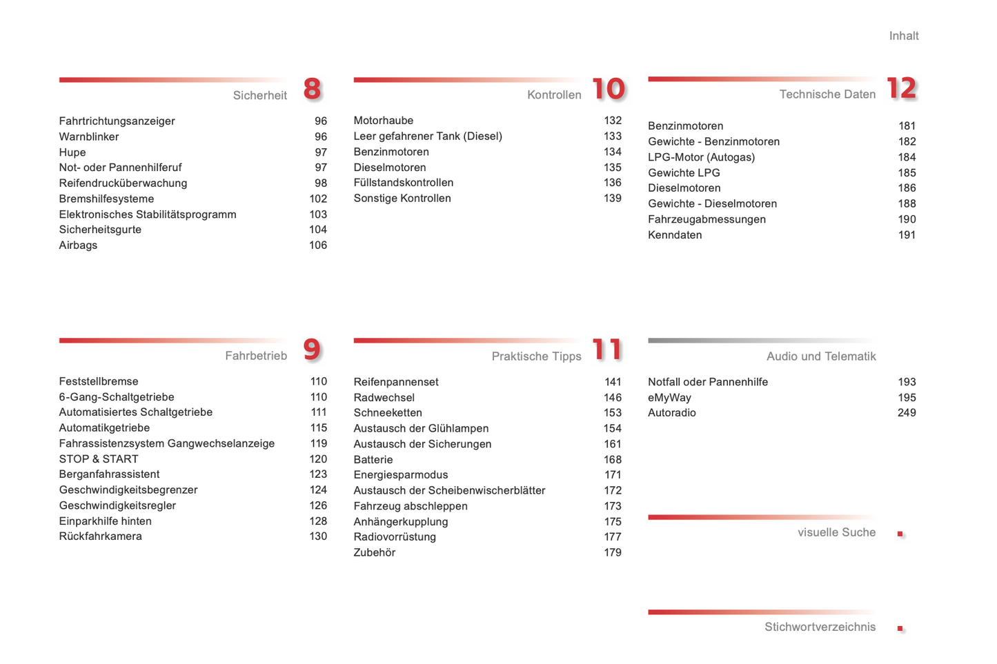 2014-2015 Citroën C3 Owner's Manual | German