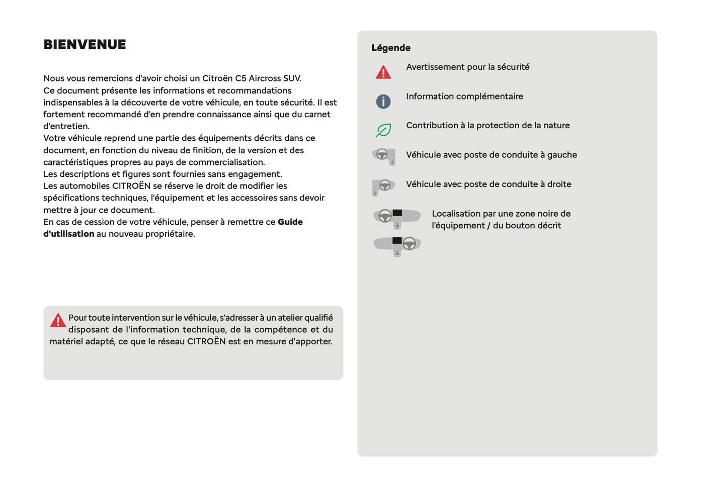 2024 Citroën C5 Aircross Owner's Manual | French