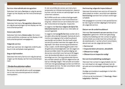 2024-2025 Cupra Leon Gebruikershandleiding | Nederlands