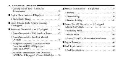 2010 Dodge Ram Truck Diesel Supplement Manual | English