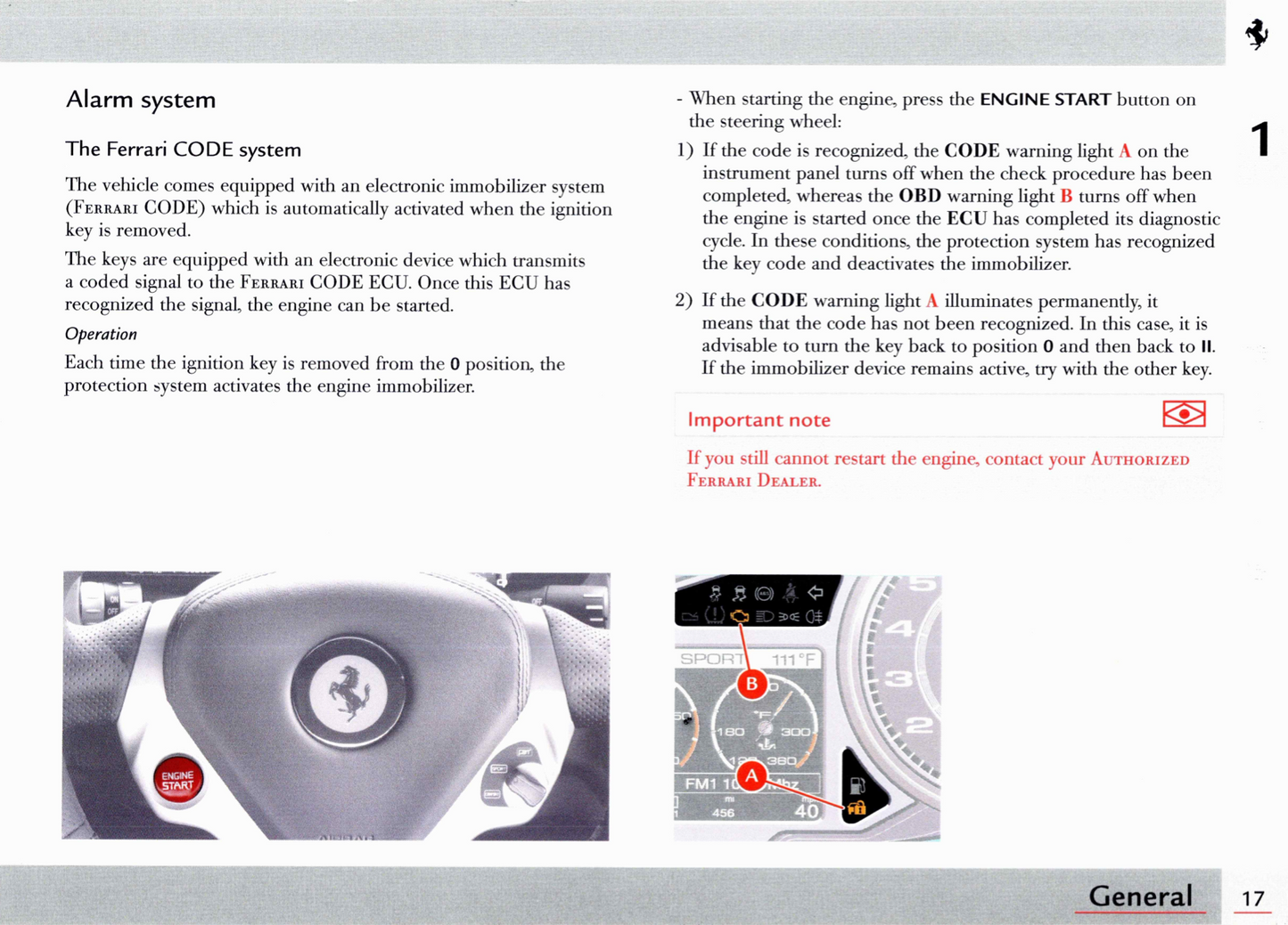 2014 Ferrari California Owner's Manual | English