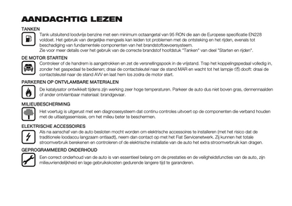 2024 Fiat Panda/Panda Hybrid Gebruikershandleiding | Nederlands