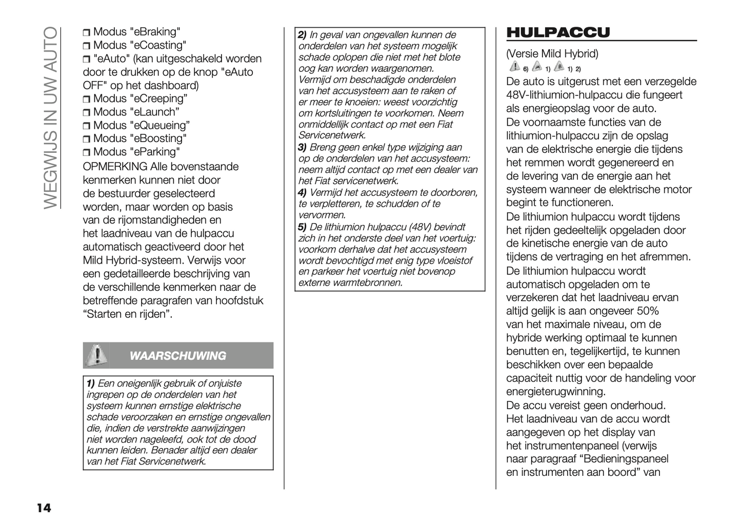 2023-2024 Fiat Tipo 5-deurs/Tipo Station Wagon Gebruikershandleiding | Nederlands