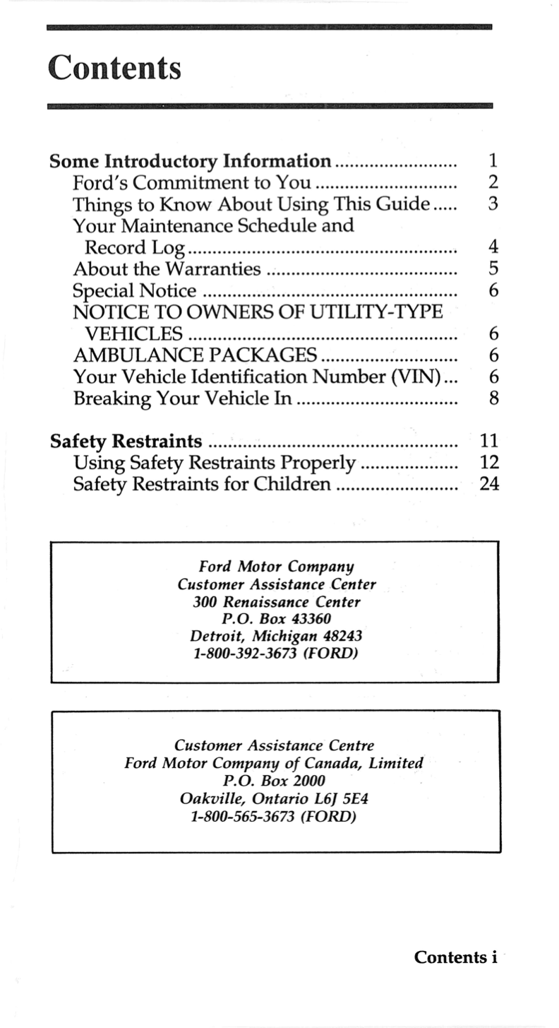 1993 Ford Bronco Owner's Manual | English