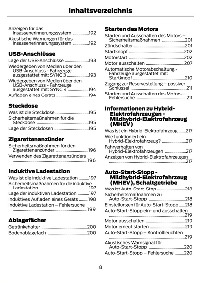 2023-2024 Ford Focus Gebruikershandleiding | Duits