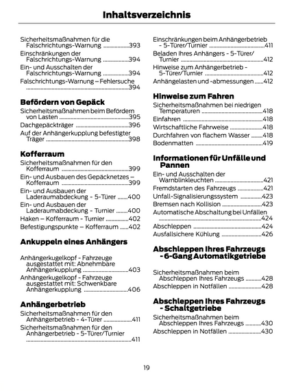 2023-2024 Ford Focus Gebruikershandleiding | Duits