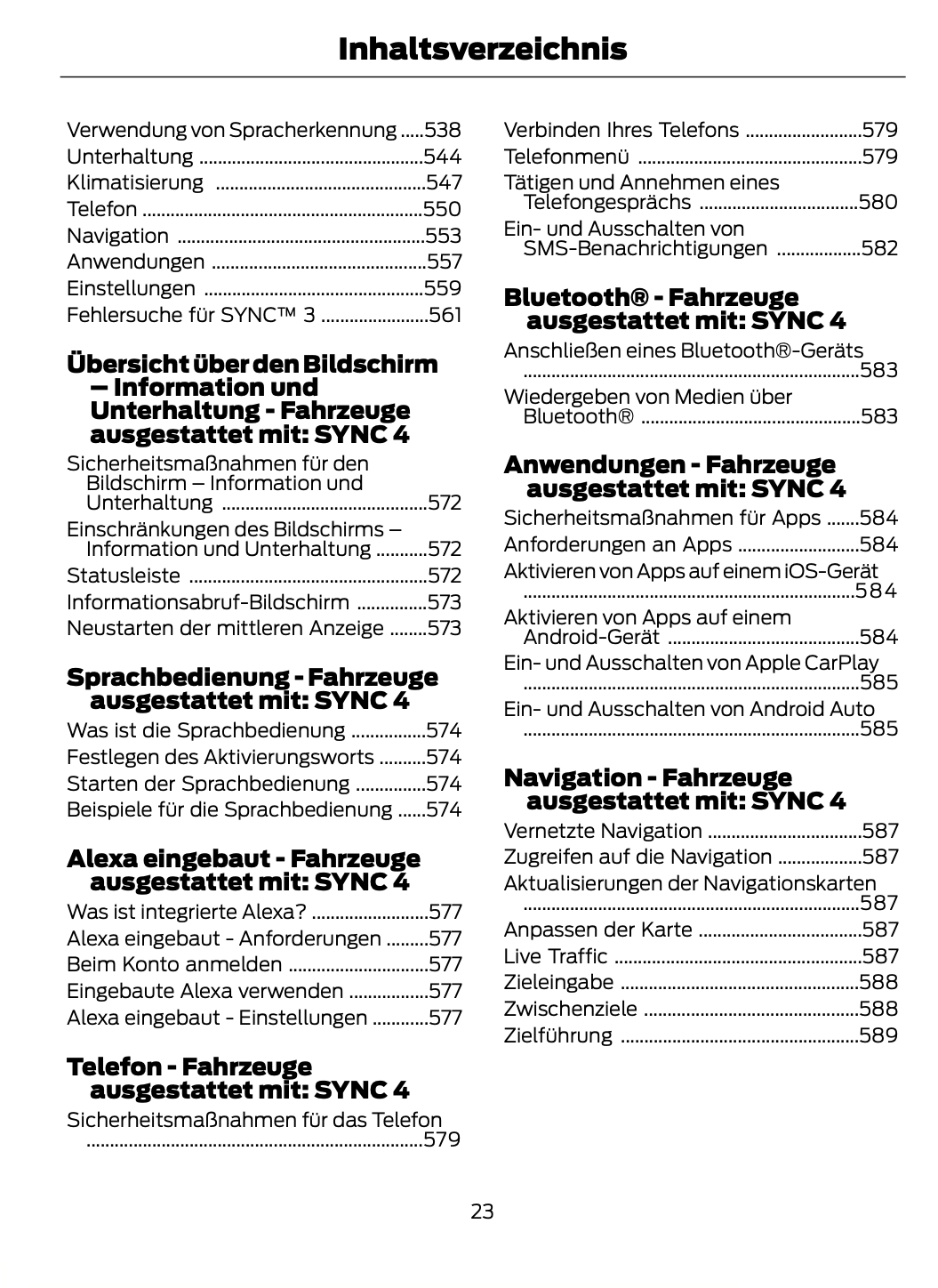 2023-2024 Ford Focus Gebruikershandleiding | Duits