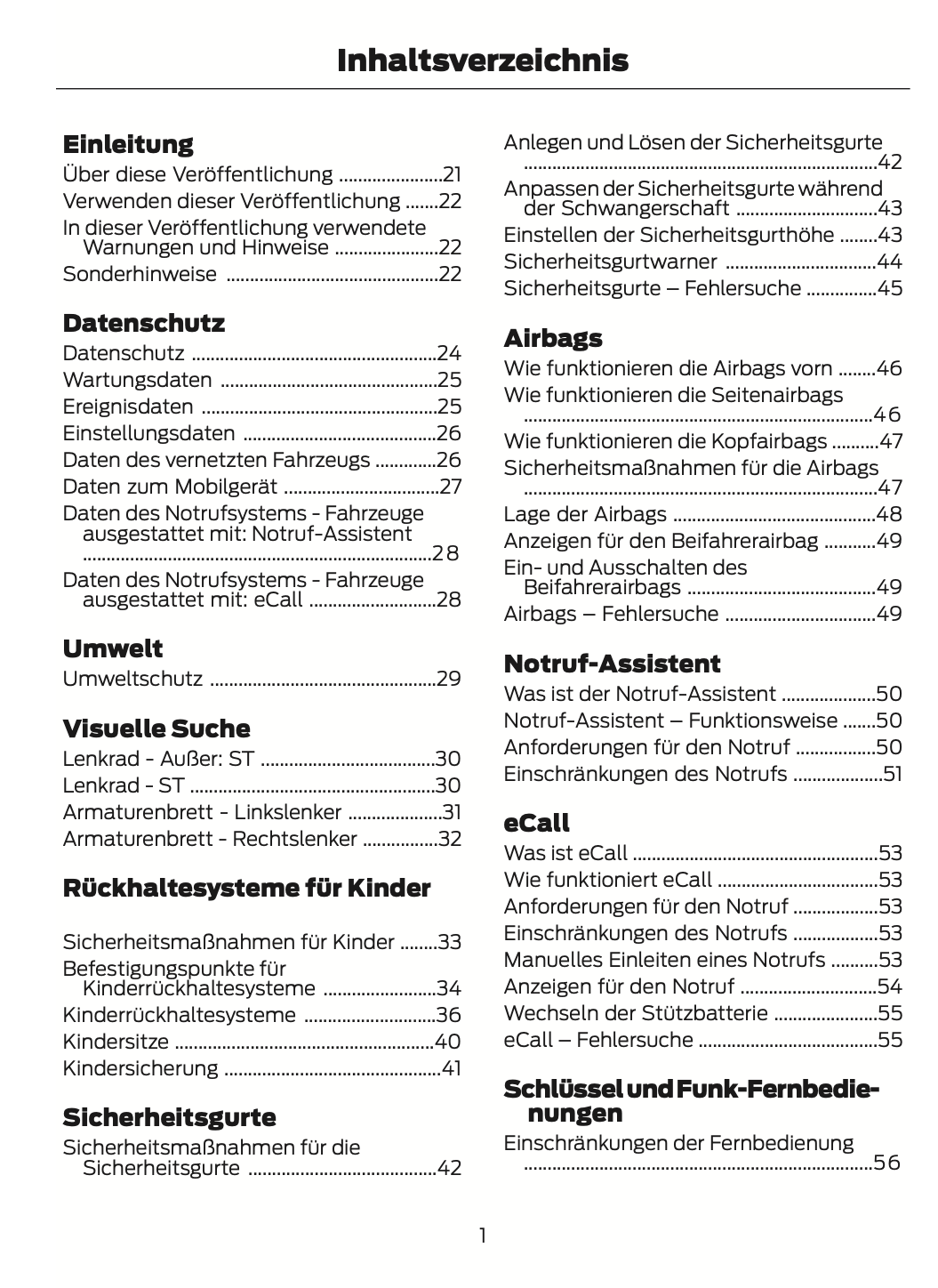 2024 Ford Focus Owner's Manual | German