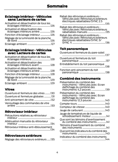 2023-2024 Ford Focus Bedienungsanleitung | Französisch