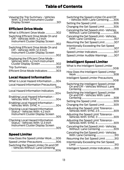 2023-2024 Ford Focus Owner's Manual | English