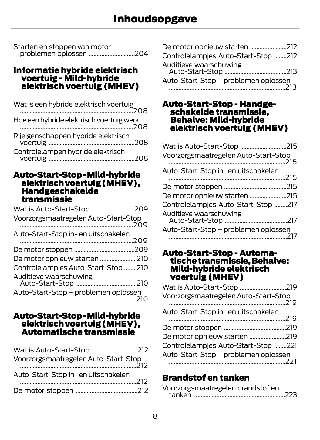 2021-2022 Ford Focus Owner's Manual | Dutch