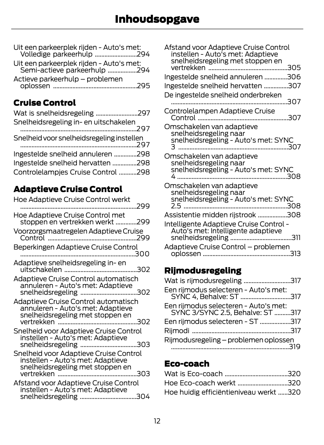 2021-2022 Ford Focus Owner's Manual | Dutch