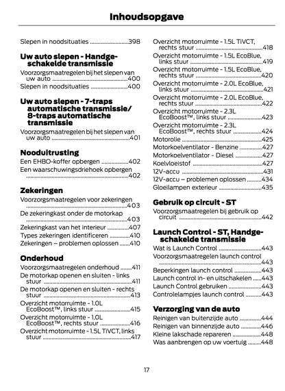 2021-2022 Ford Focus Owner's Manual | Dutch