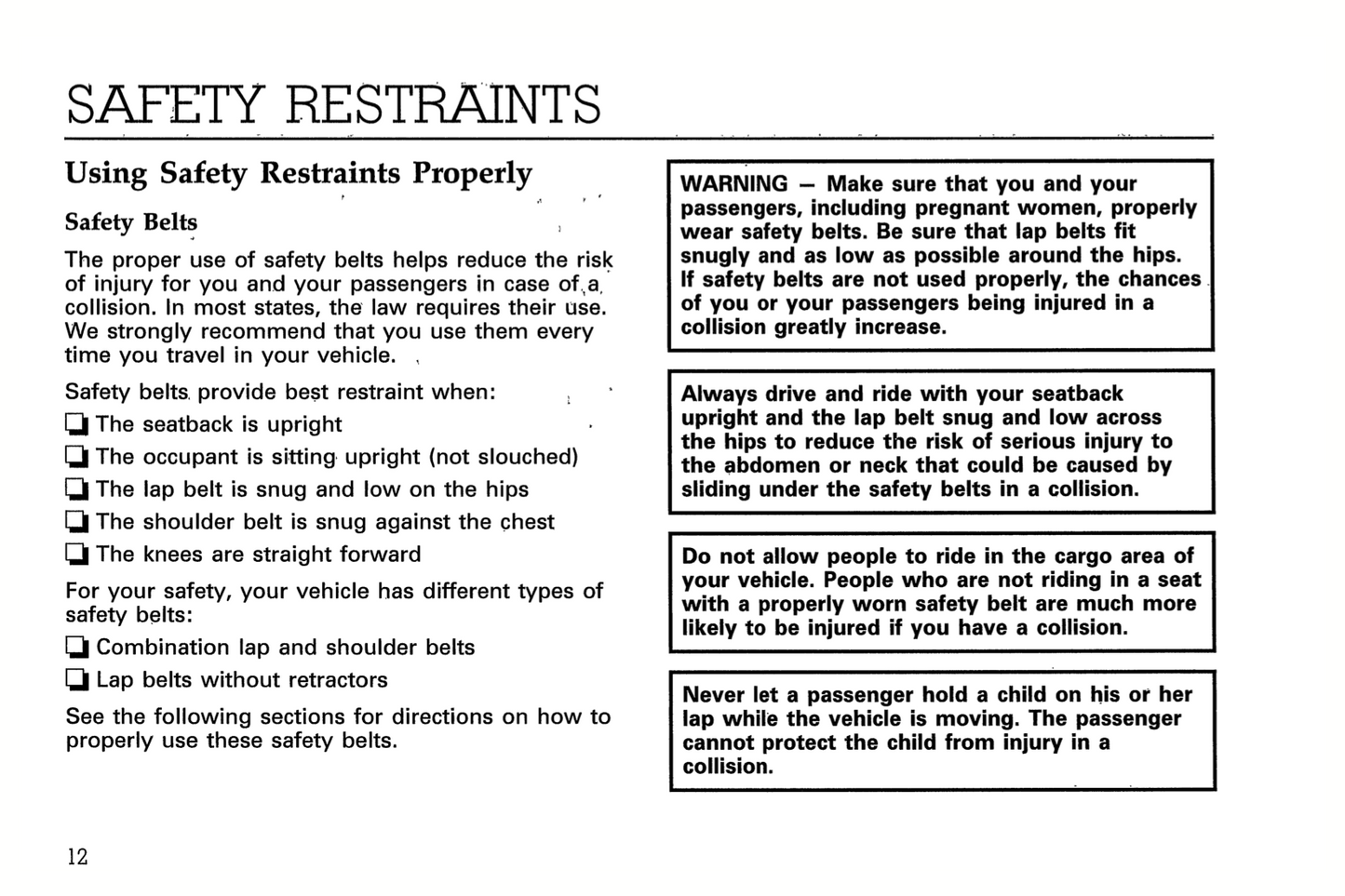 1994 Ford L-Series Owner's Manual | English