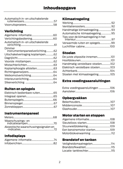 2015-2016 Ford Mustang Owner's Manual | Dutch