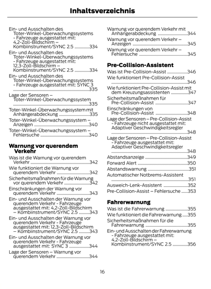 2023-2024 Ford Puma Bedienungsanleitung | Deutsch