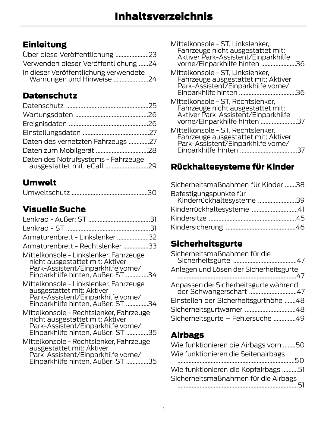 2023-2024 Ford Puma Bedienungsanleitung | Deutsch