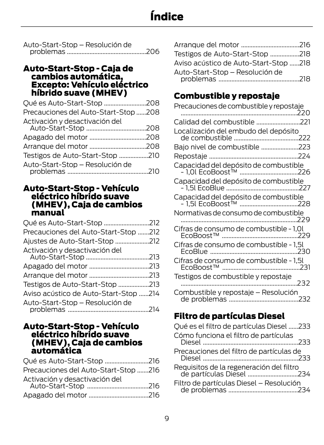 2023-2024 Ford Puma Owner's Manual | Spanish