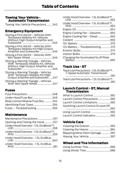 2023-2024 Ford Puma Manuel du propriétaire | Anglais