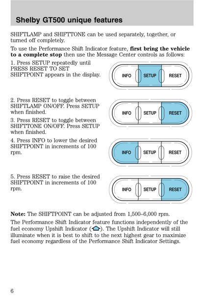 2008 Ford Shelby GT500 Owner's Manual Supplement | English