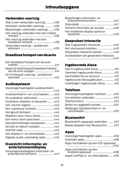 2023-2024 Ford Tourneo Custom/Transit Custom Owner's Manual | Dutch