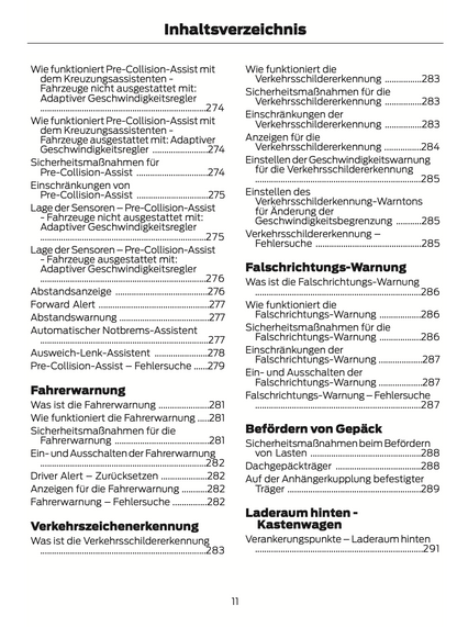 2024 Ford Tourneo Courier/Transit Courier Owner's Manual | German