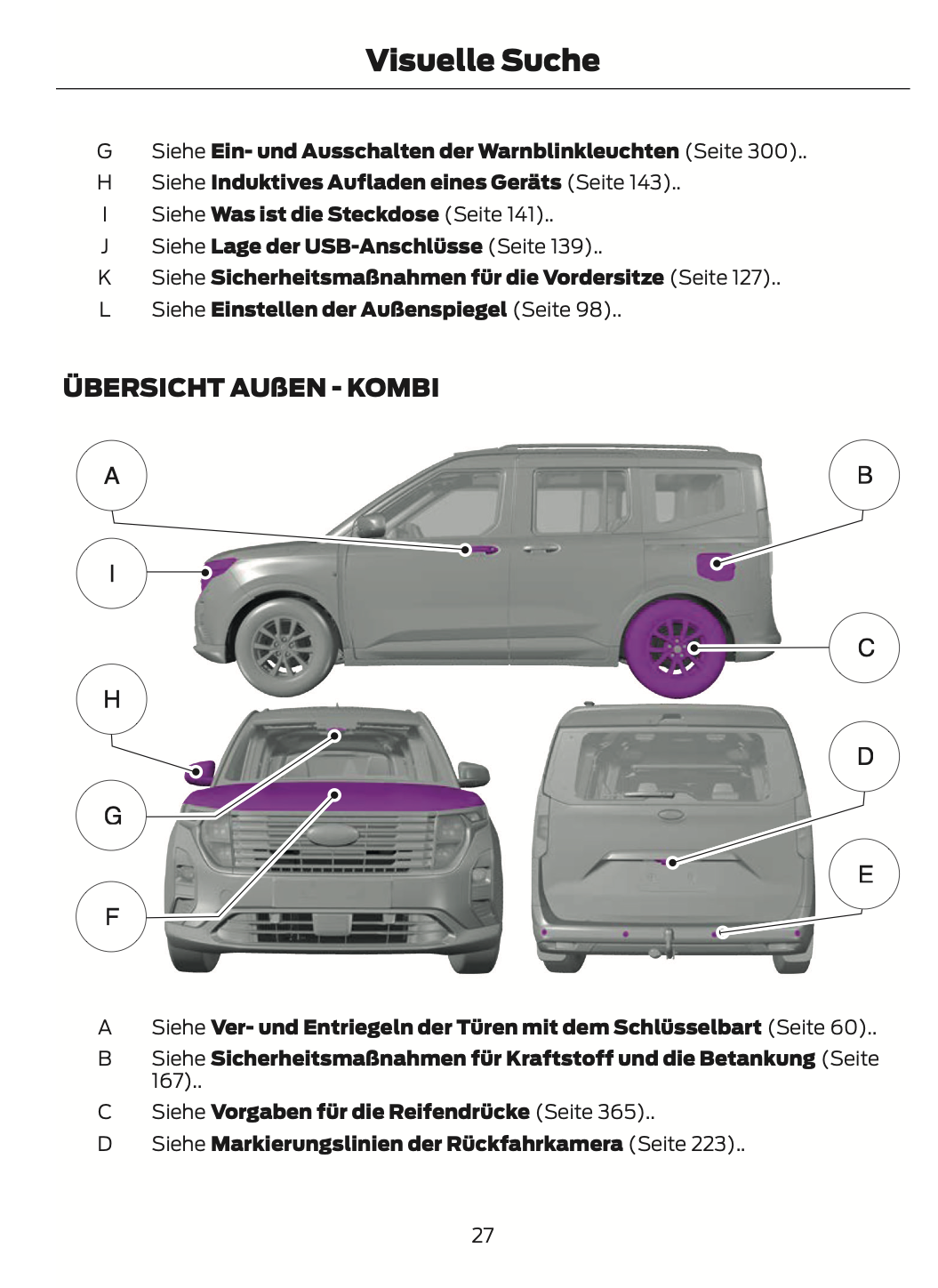 2024 Ford Tourneo Courier/Transit Courier Owner's Manual | German