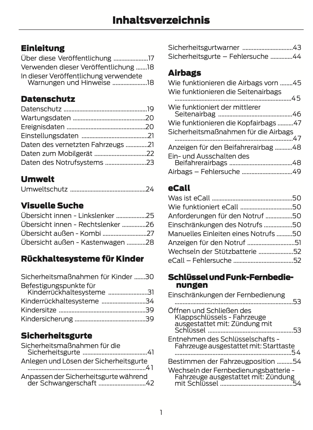 2024 Ford Tourneo Courier/Transit Courier Owner's Manual | German