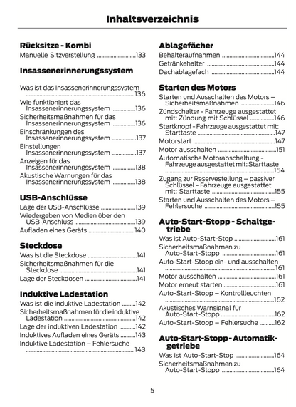 2024 Ford Tourneo Courier/Transit Courier Owner's Manual | German