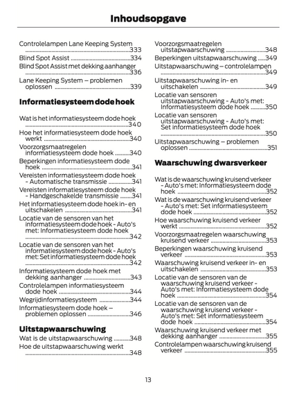 2024-2025 Ford Transit Owner's Manual | Dutch