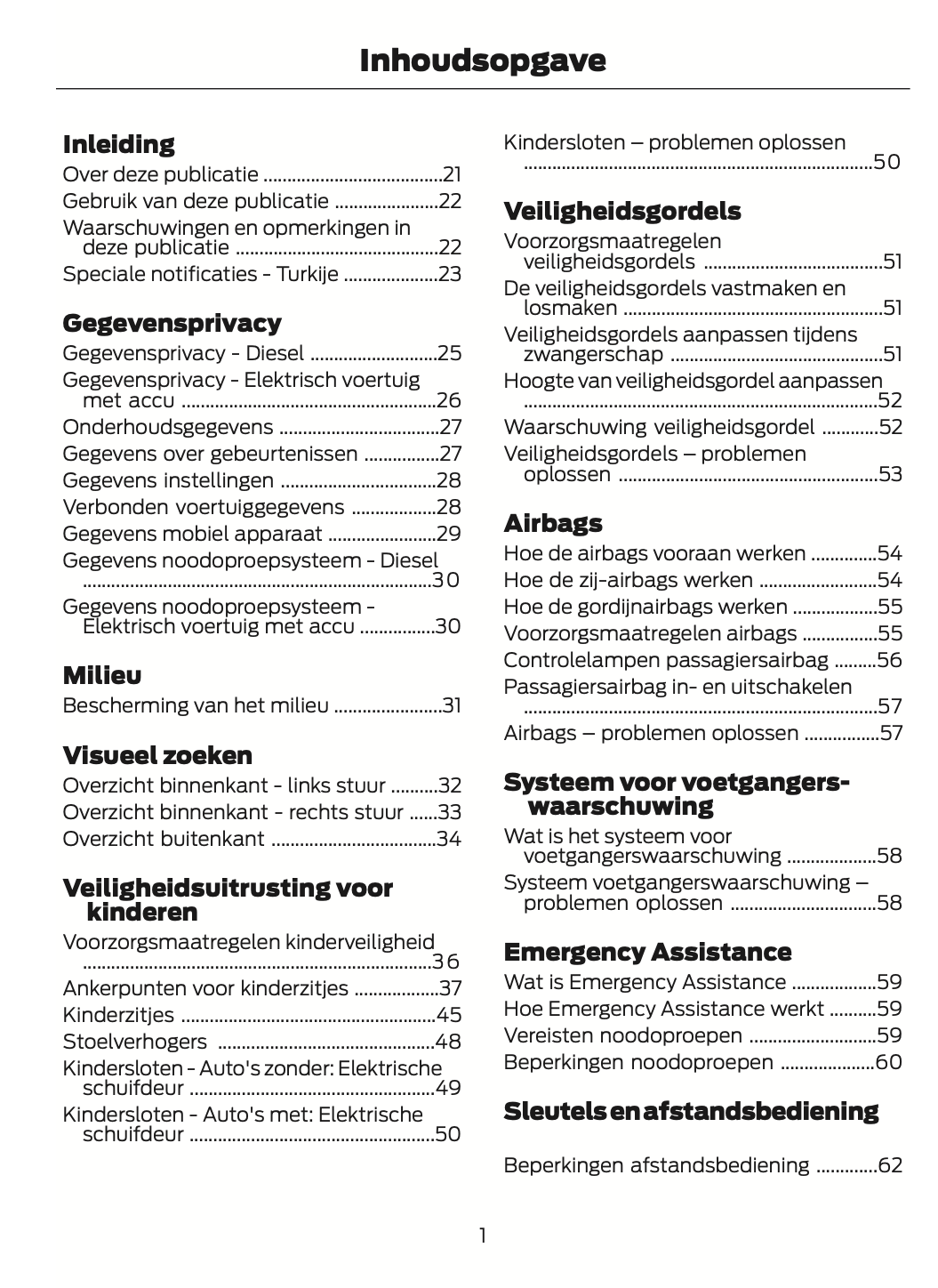 2024-2025 Ford Transit Owner's Manual | Dutch